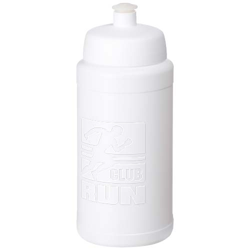 Bouteille de sport promotionnelle 500ml Rise Baseline Blanc / Blanc